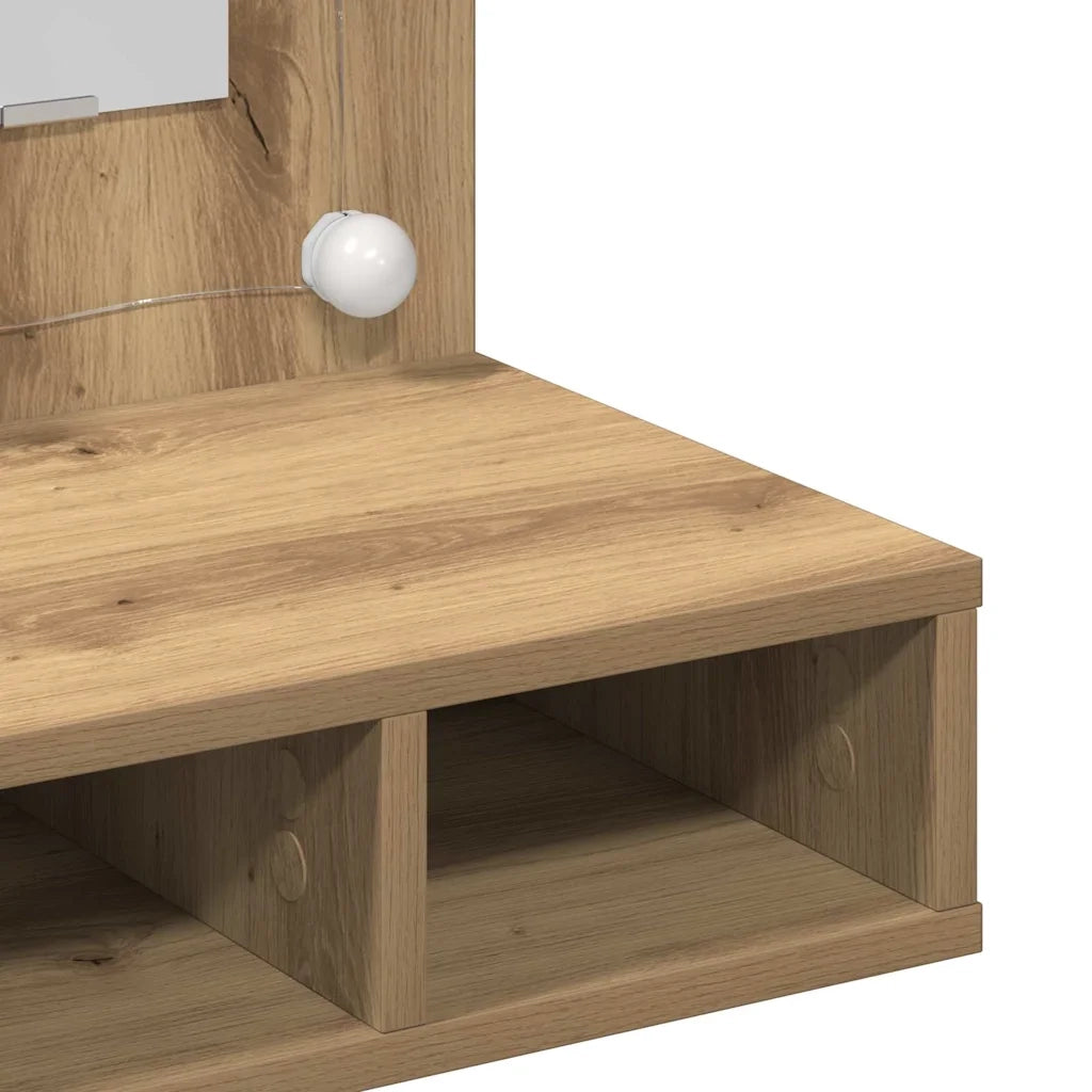 Mobiletto per specchio Rovere artigianale 60 x 31,5 x 62 cm 873881