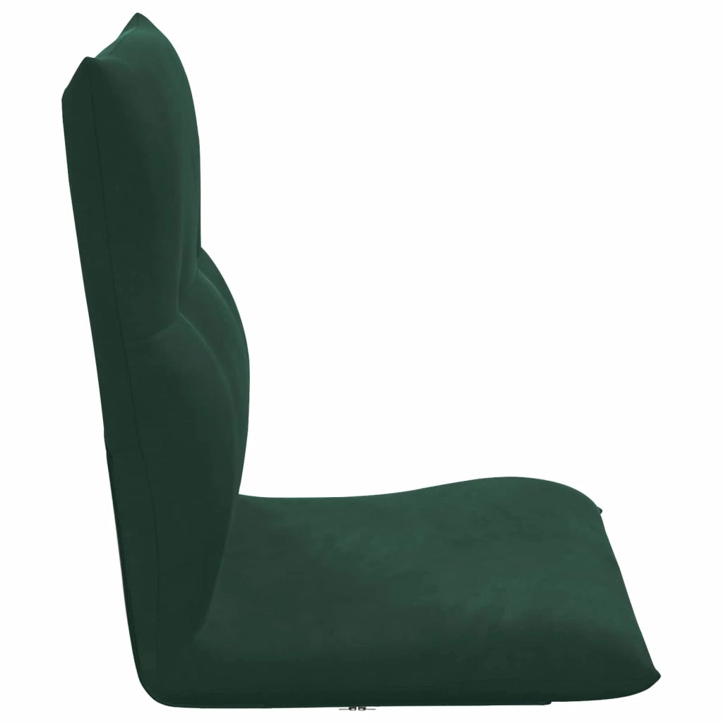Sedia a pavimento regolabile Verde Scuro Velluto