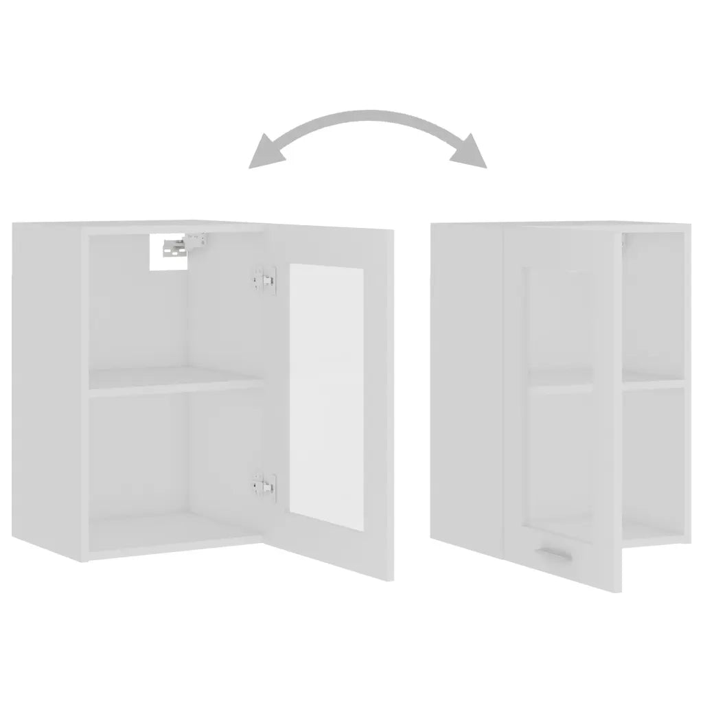 Armadio Sospeso con Vetro “Lyon” Bianco 40x31x60 cm 802505