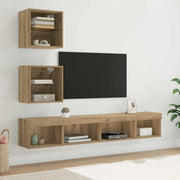 Unità a muro per TV con LED con led 5 pcs Rovere artigianale 3402960