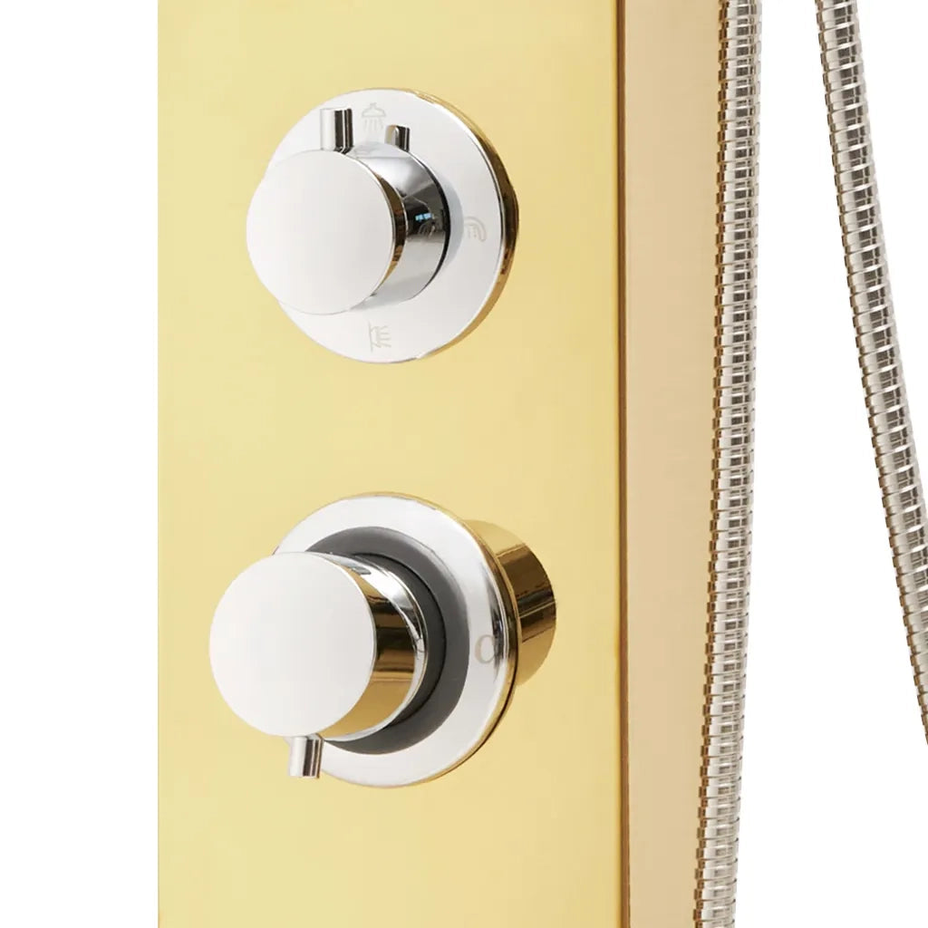Sistema di Pannelli Doccia in Acciaio Inossidabile 201 Oro cod mxl 78624