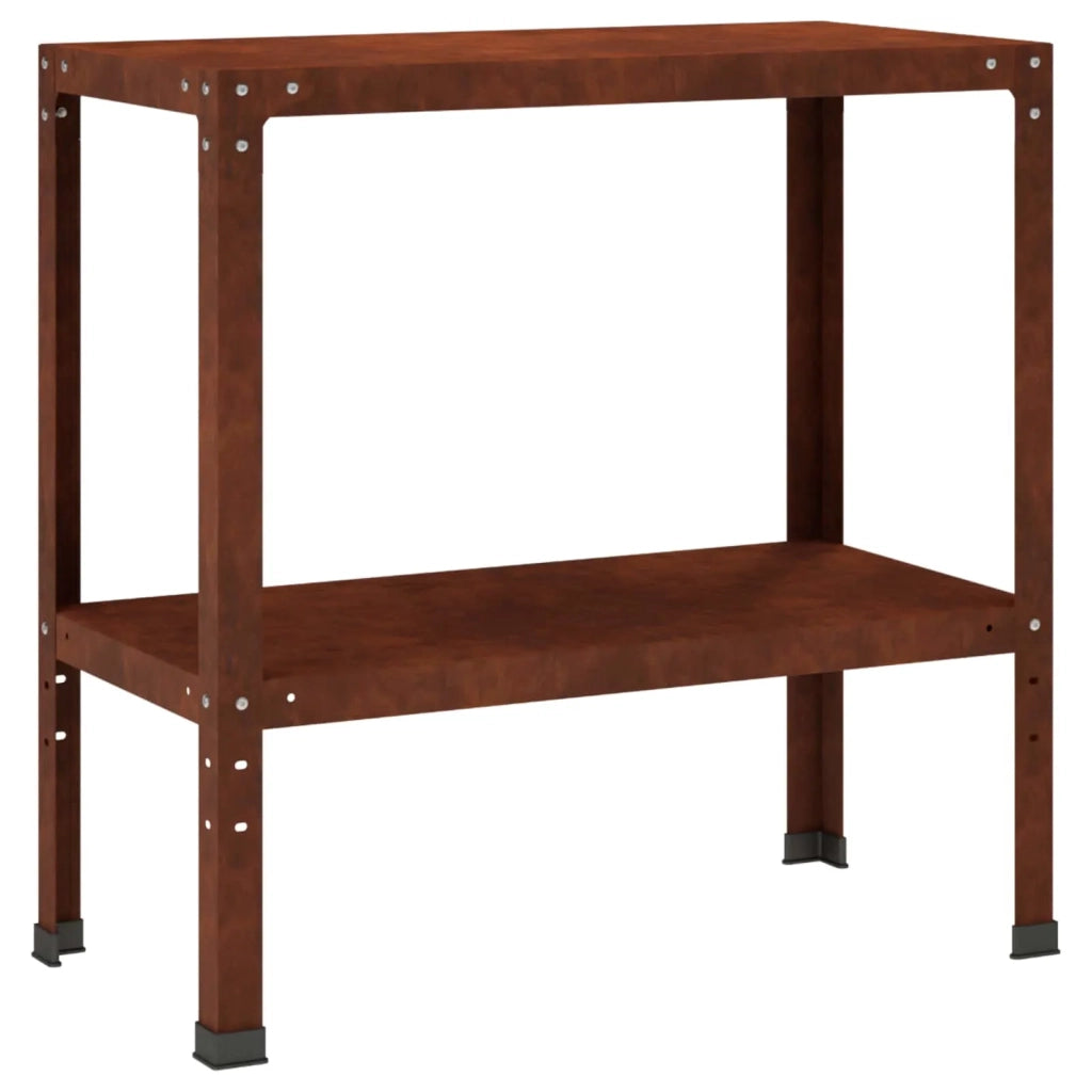 Tavolo da rinvaso 80 x 40 x 80 cm Acciaio Corten Ruggine 8014868