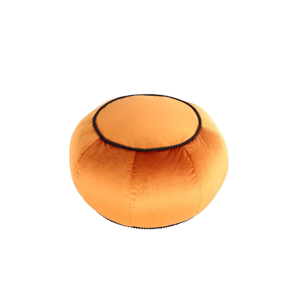 Pouf tondo Taj Mahal in velluto bronzo