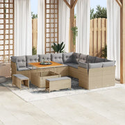 Set Divano da Giardino 13 pcs Beige e Grigio Chiaro polyrattan 3363487