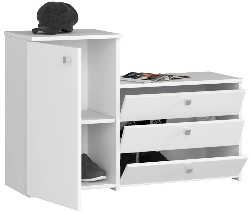 Scarpiera AKORD S16 Bianco 98,4 cm 4 ante 98,4x33x68 cm