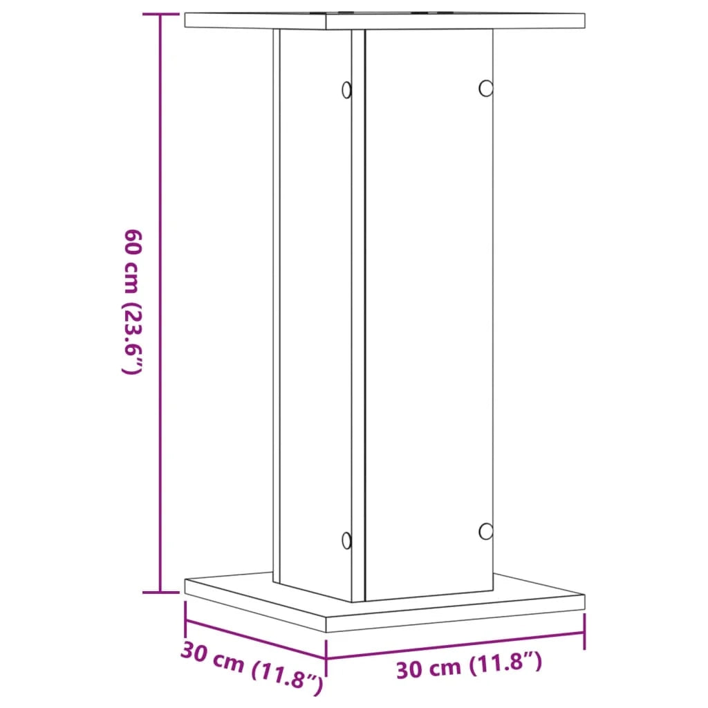 Portavasi mobili per fiori set da 2 legno di recupero legno ingegnerizzato marrone 02_0045368
