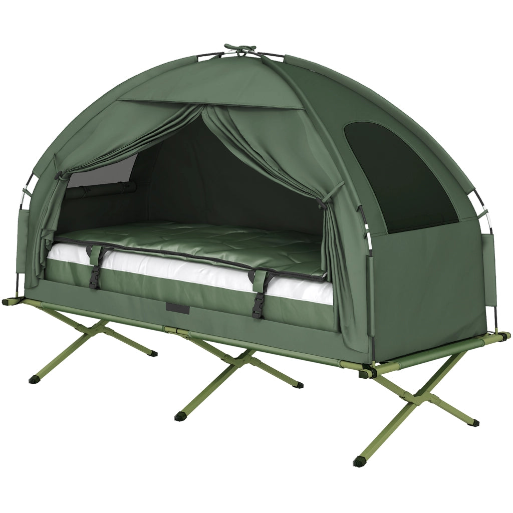 Letto da campo con materasso ¨C zephmum ¨C verde scuro