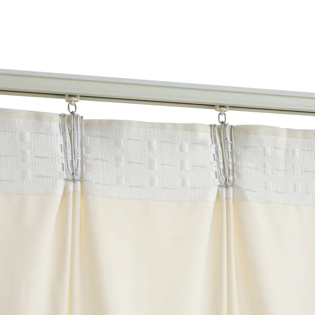 Tende Oscuranti con Ganci 2 pz Crema in Velluto 140x175 cm