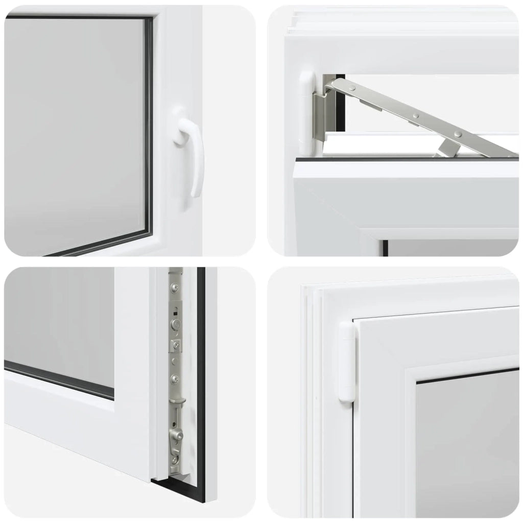 Finestra per Soffitta RISOR 100 x 60 cm PVC e Vetro Bianco CFW2751541