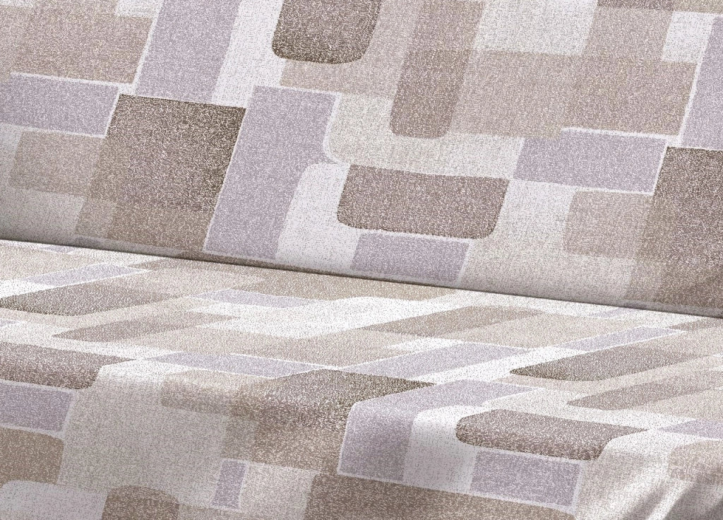 Telo Arredo Granfoulard Copritutto Salvadivano 100% Cotone Dis. Brick - Singolo - Beige