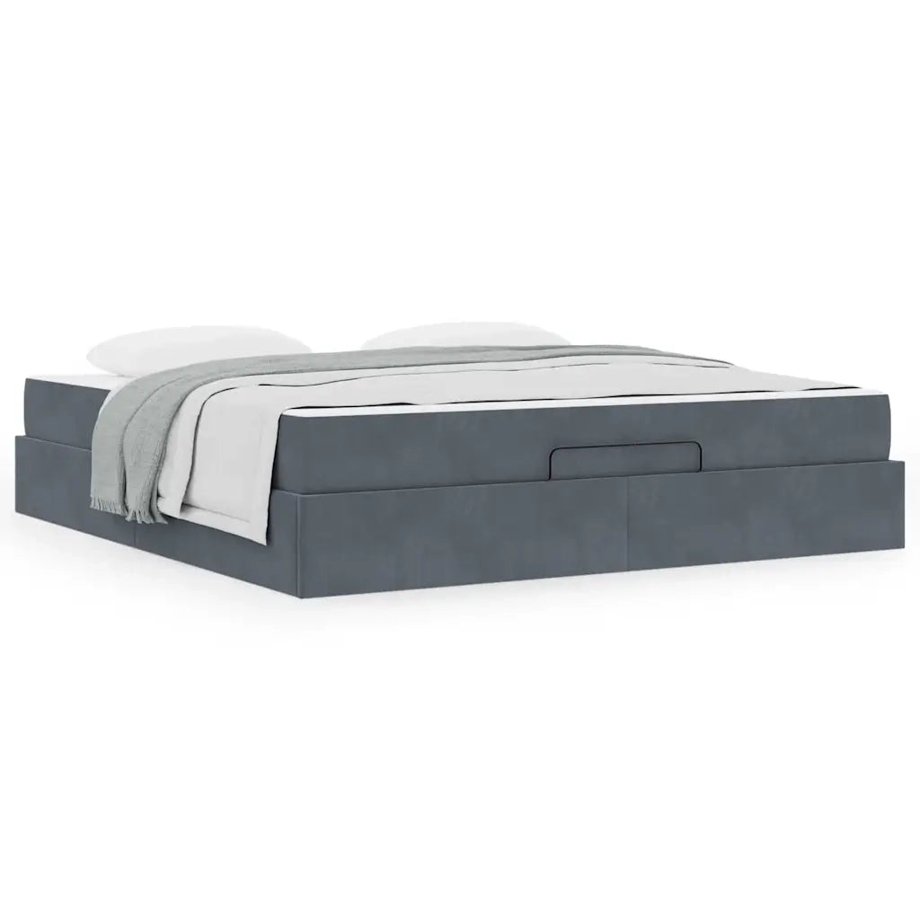 vidaXL Struttura del letto Grigio scuro 180 x 200 cm Velluto