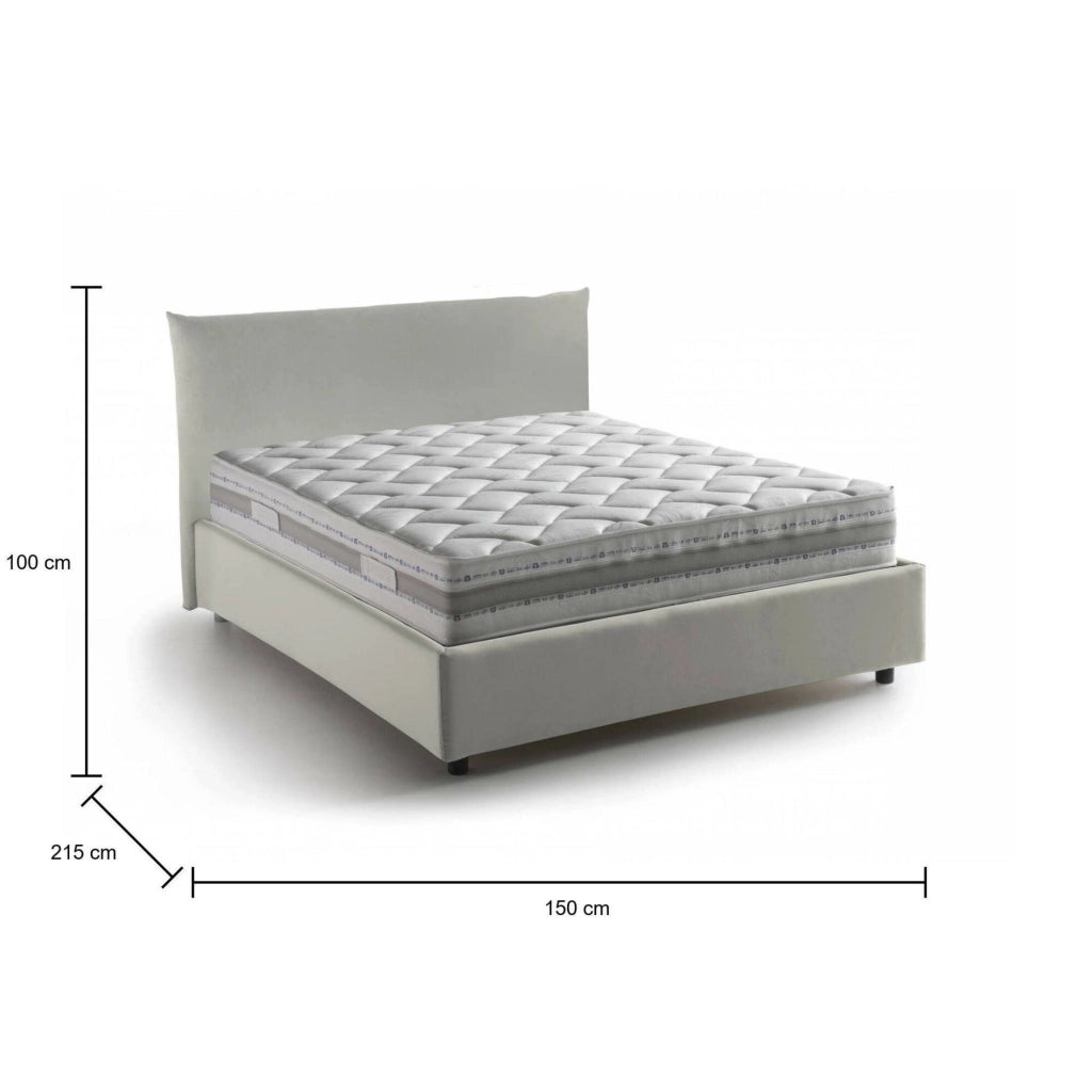 Arpaise, Letto Piazza e Mezza Materasso Incluso Made in Italy, Beige