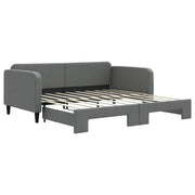 Divano letto | Sof¨¤ letto | Letto singolo Estraibile Grigio Scuro 90x190cm Tessuto