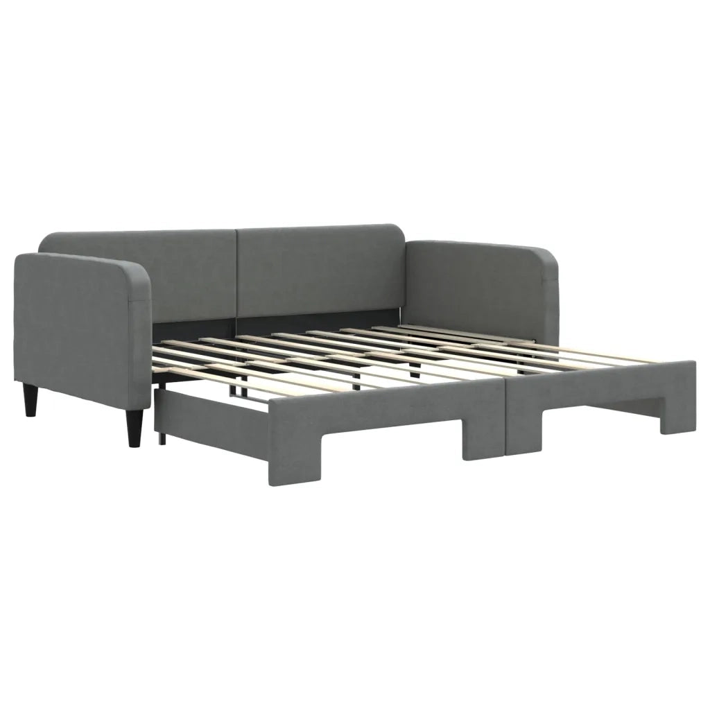 Divano letto | Sof¨¤ letto | Letto singolo Estraibile Grigio Scuro 90x190cm Tessuto
