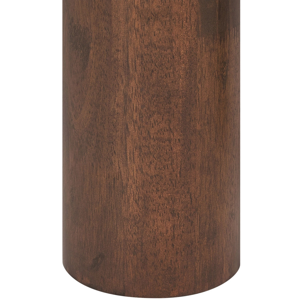 Tavolo da pranzo in legno di frassino scuro con piano in MDF e gambe in legno di gomma ⌀ 120 cm Stile rustico moderno