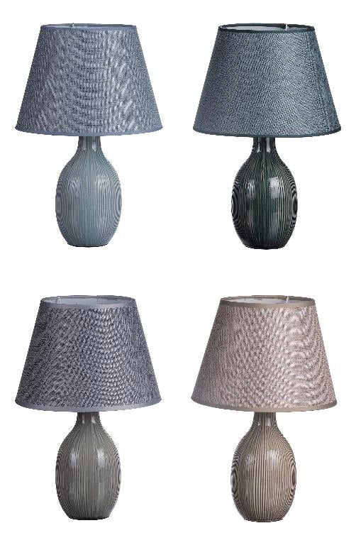 Lampada da tavolo con base in ceramica clare 38 cm 4 Colori
