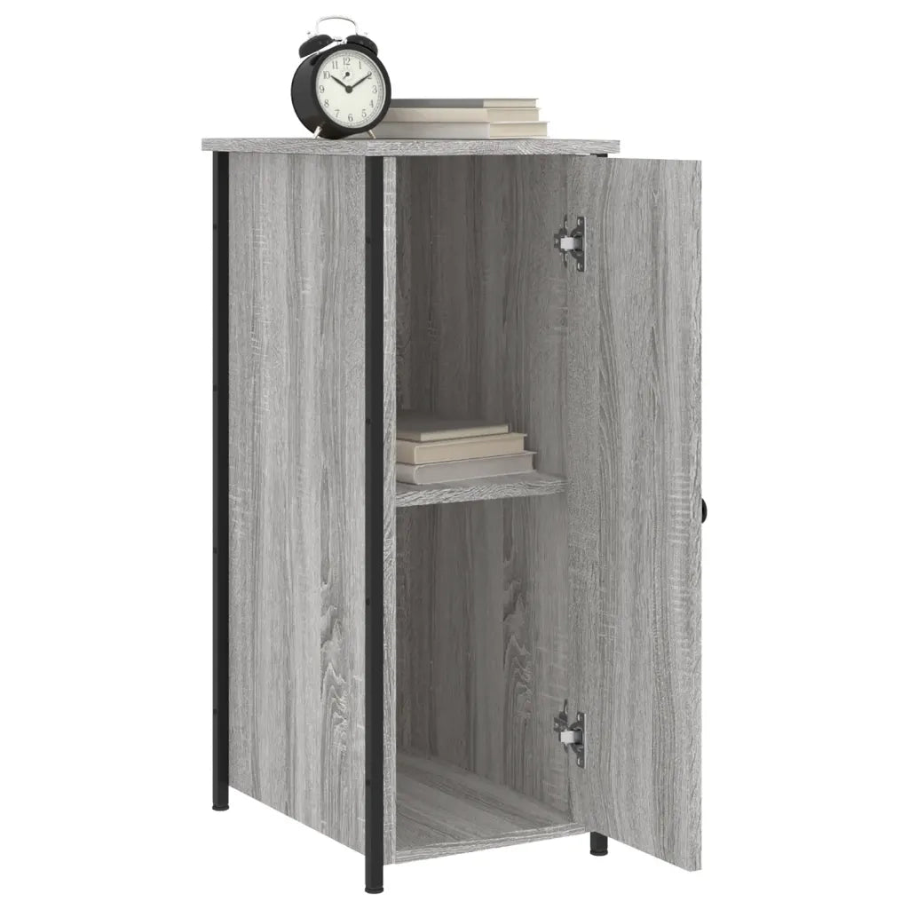 Comodini 2 pz Grigio Sonoma 32x42x80 cm in Legno Multistrato 825970