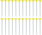 Tende Haringen 24 pezzi - Metallo pesante - Galvanizzato - Resistente e inox - Per esterno - Punte acute - Pennelli per terra