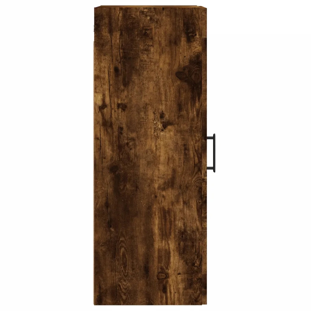 Armadietto a Muro | Mobile a Parete Rovere Fumo 34,5x34x90 cm in Legno Multistrato