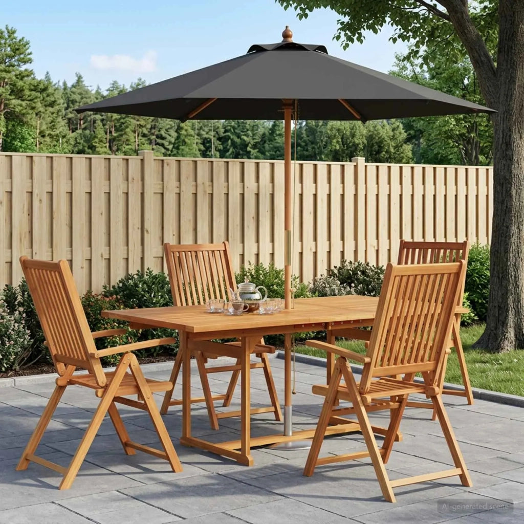 Set da pranzo da esterno con ombrellone 6 pz 3438547