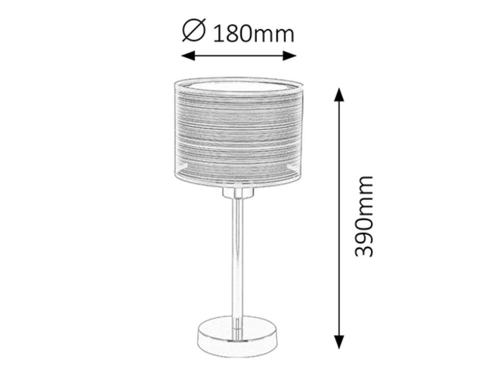 Lampada da tavolo Anastasia cromata E27 Rabalux 2631