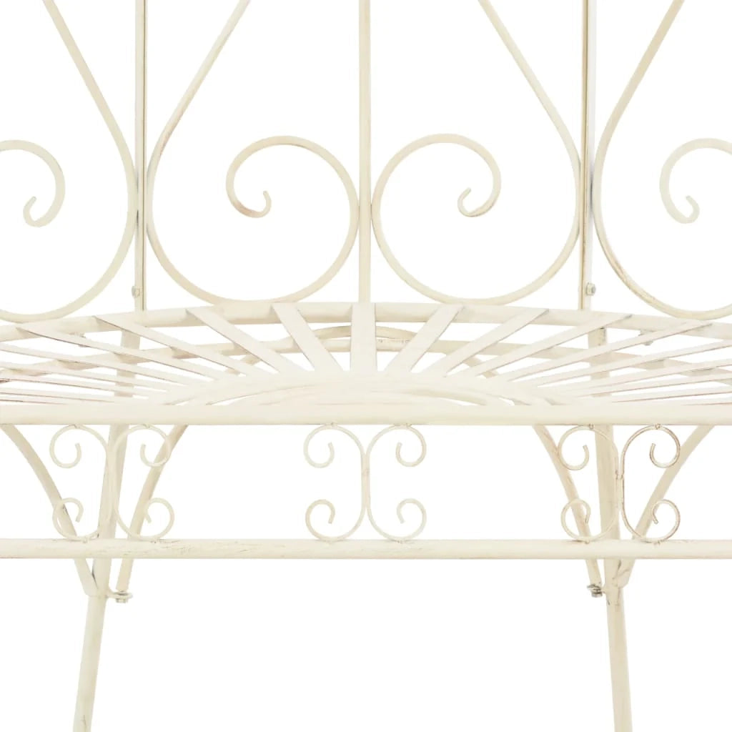 Panca da giardino mobili da esterno terrazza 95 x 54 x 200 cm latta antica 02_0011335