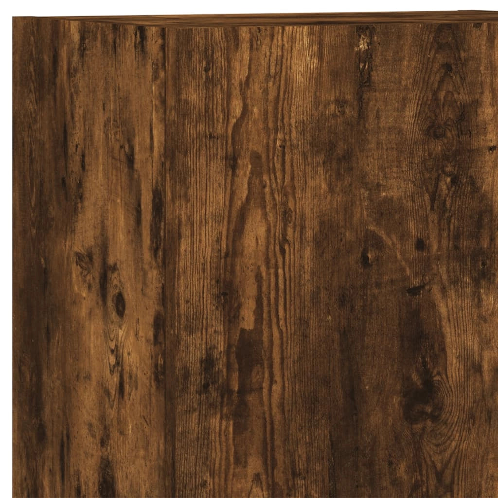 Mobile TV multimediale scaffale TV credenza mobile TV per sala da pranzo soggiorno camera da letto 5 pezzi rovere affumicato legno ingegnerizzato marrone 02_0029289