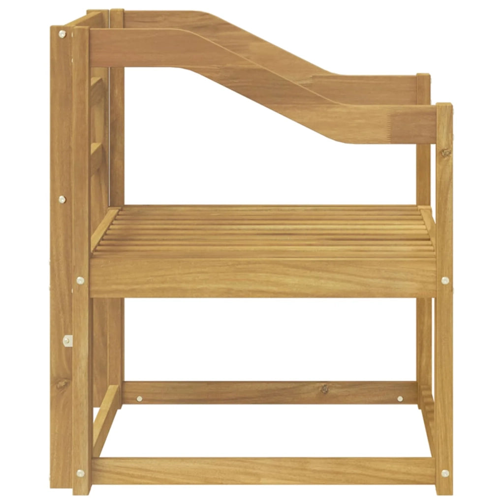 Set di divani da esterno Legno di Acacia Massello Bianco 3438988