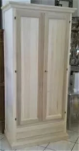 Armadio classico in legno 2 porte 1 cassetto grezzo l.90 p.45 h.180 (474) - Mobili 2G