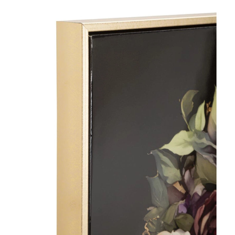 Stampa Dipinta Su Tela Laccata Persian Con Cornice -a- cm 62x3,5x92