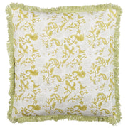 Cuscino in cotone con frange di colore verde e bianco 45 x 45 cm camera da letto soggiorno