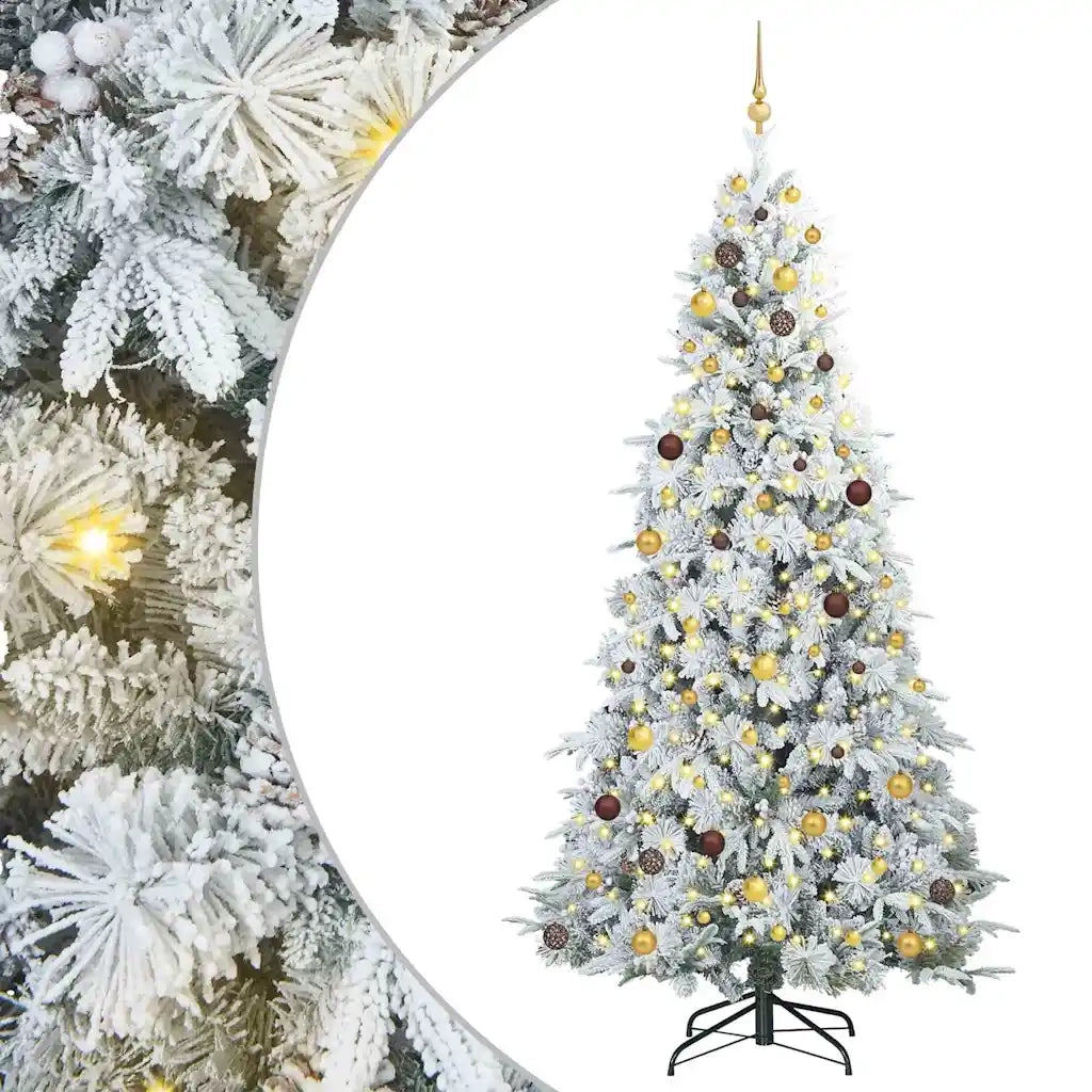 Albero di Natale Artificiale con Rami Pieghevoli Bianco 240 cm 3397507