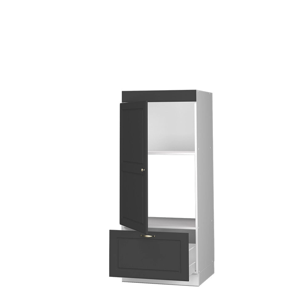 Mobile cucina microonde Fame-Line Oro-antracite rustico/Bianco 60 cm Vicco