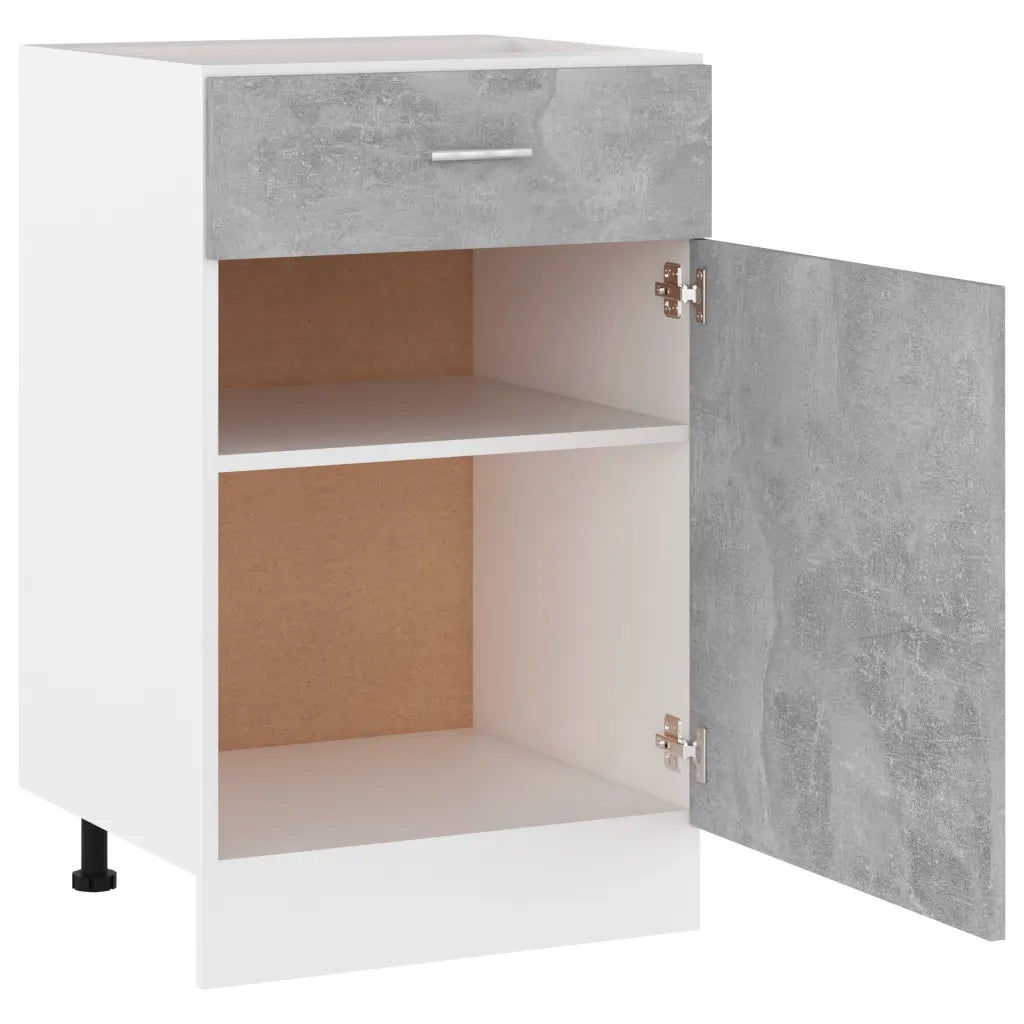 Armadio Inferiore Cassetto “Lyon” Grigio Cemento 50x46x81,5 801224
