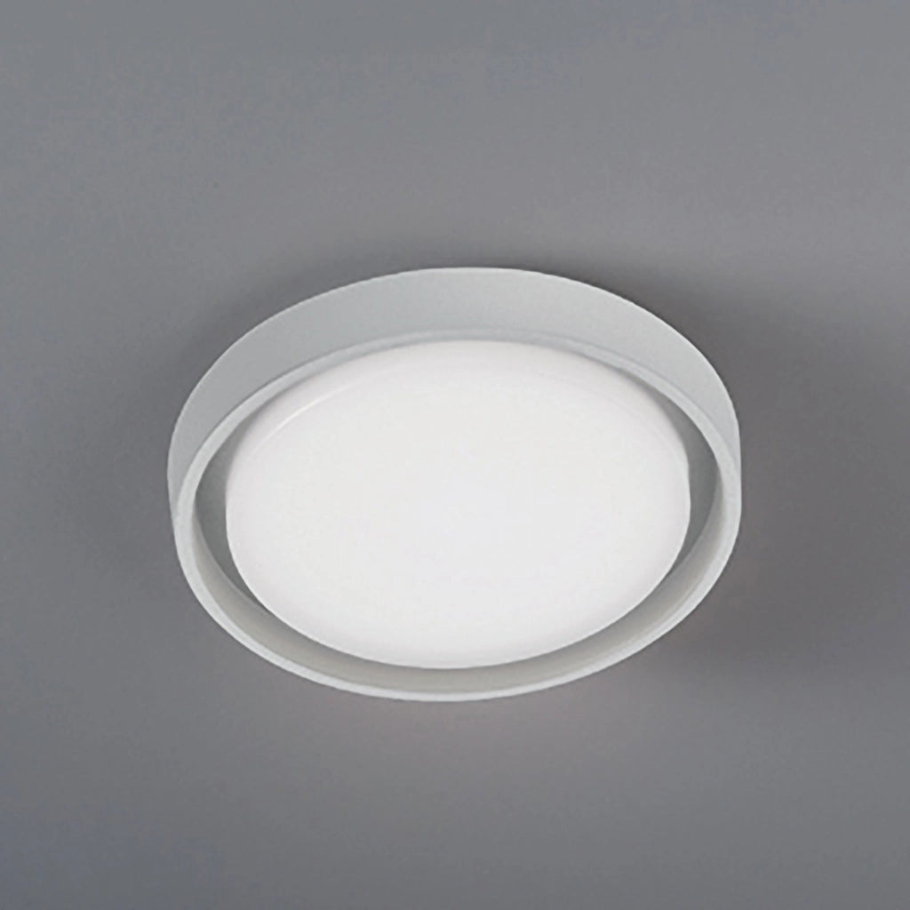 Alu Lampada da Parete e Soffitto a LED 25W Rotonda 27 cm in Alluminio Bianco Opaco Diffusore in Policarbonato Satinato Grado di Protezione IP54