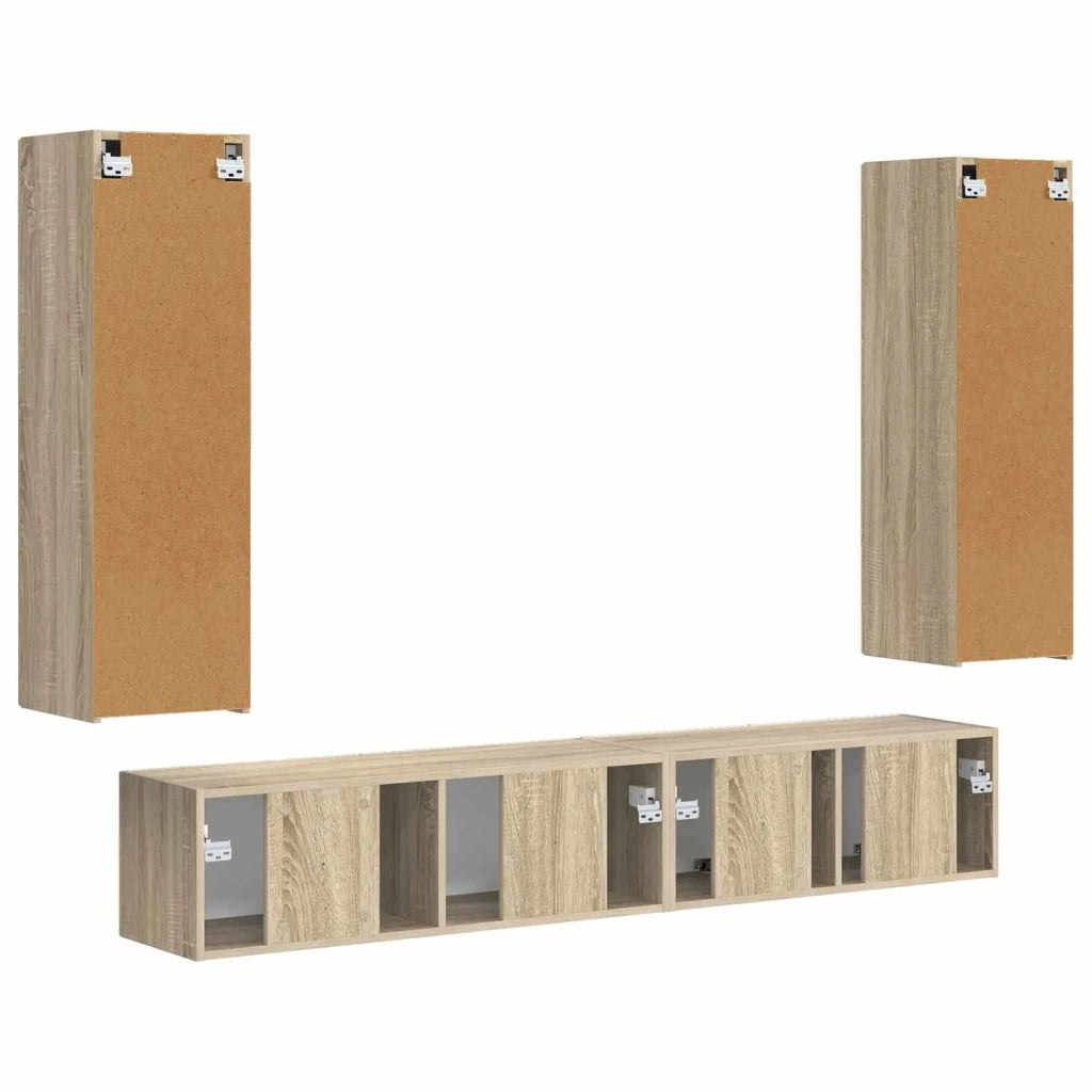 Set mobile TV 3 pcs Rovere Sonoma Legno multistrato