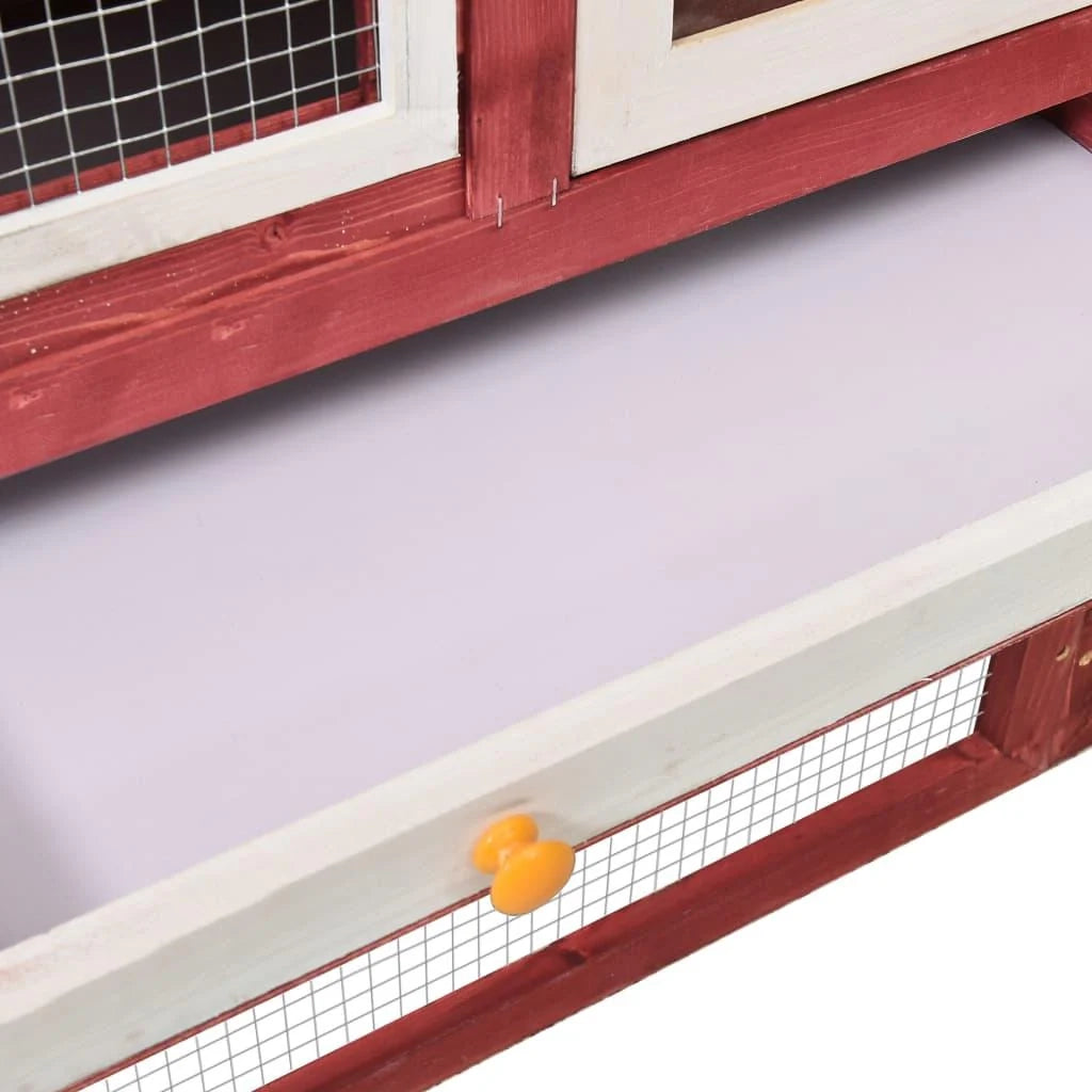 Conigliera 140 x 63 x 120 cm in legno massello di abete rosso e bianco 02_0000616