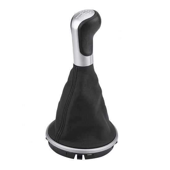Manubrio a 5 velocità con pomo in PU e plastica per Roomster MK2 5J0711113F (Nero)