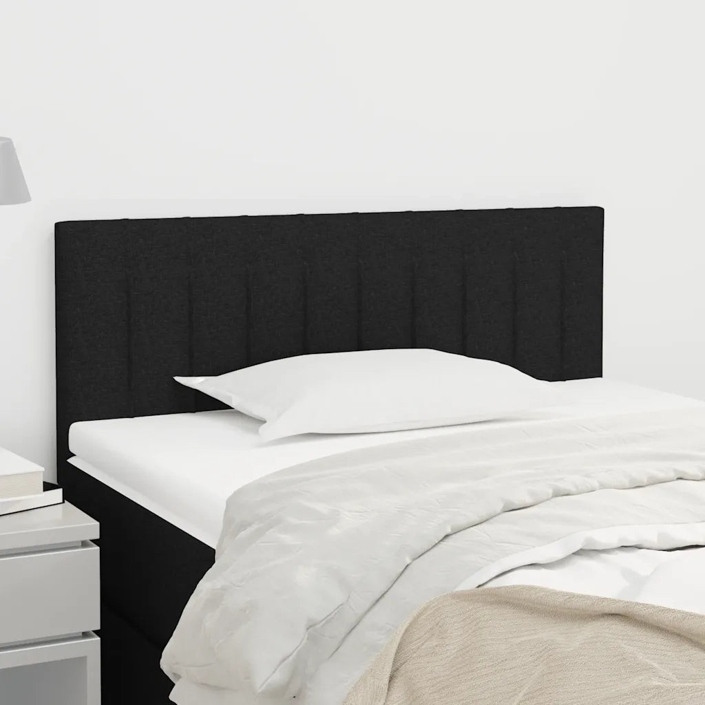 Testiera-Testata-Testiera Decorativa Nera 100x5x78/88 cm in Tessuto 655824
