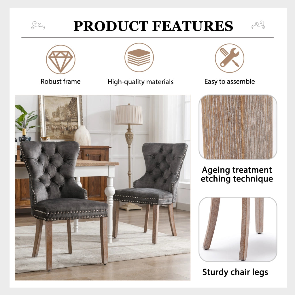 SEDIA Poltrona imbottita 53x61x95 cm Grigio in velluto, gambe regolabili