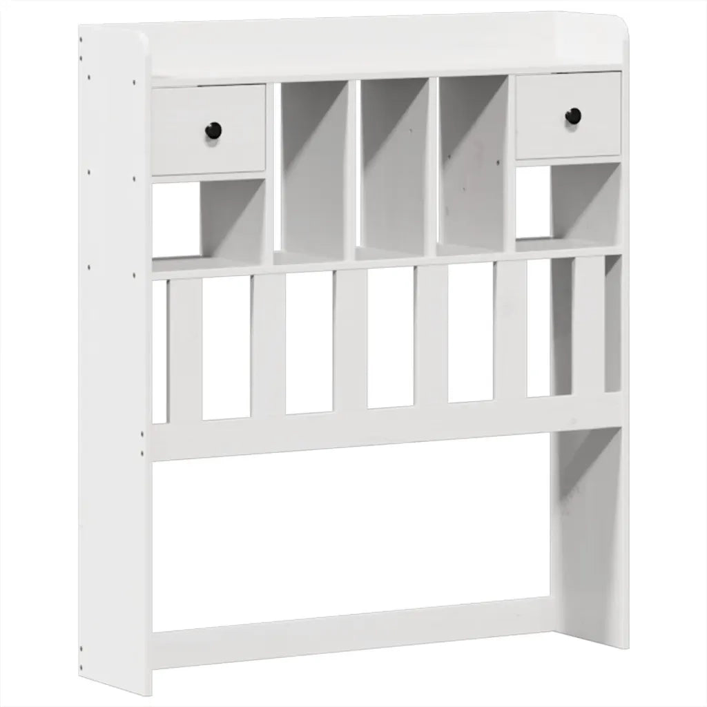 Letto senza Materasso-Struttura Letto Bianco 90x190 cm in Legno Massello Pino 153128
