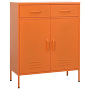 Mobile contenitore arancione 80 x 35 x 101,5 cm con cassetti estraibili design moderno acciaio arancione 02_0046847