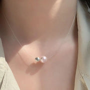 Collana di conchiglie e perle fatta a mano, regalo di Natale o di compleanno.