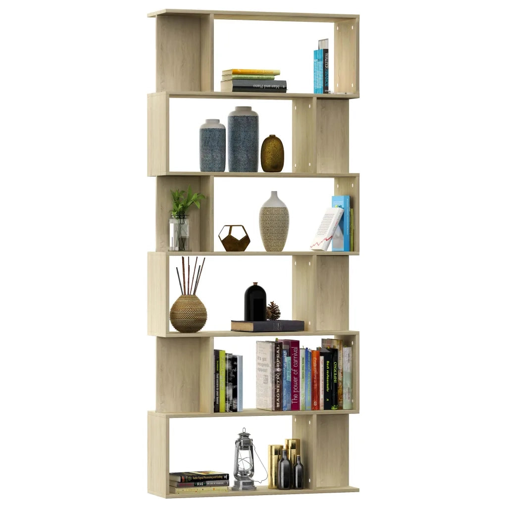 Libreria/Divisorio Rovere Sonoma 80x24x192 cm Legno Ingegnerizzato 800093