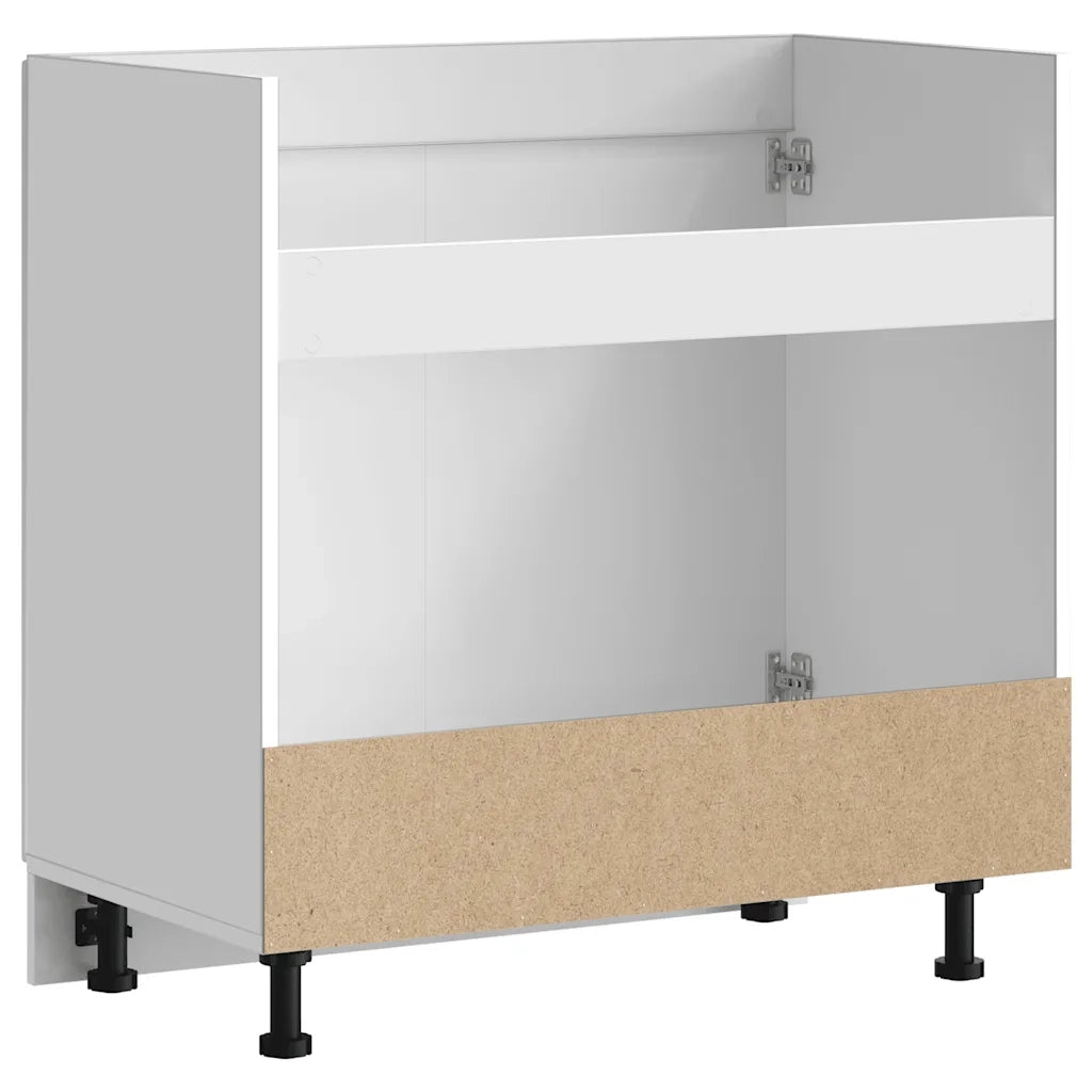 Mobile base lavello-Armadietto da bagno Lucca Bianco Lucido in Legno Multistrato 714831