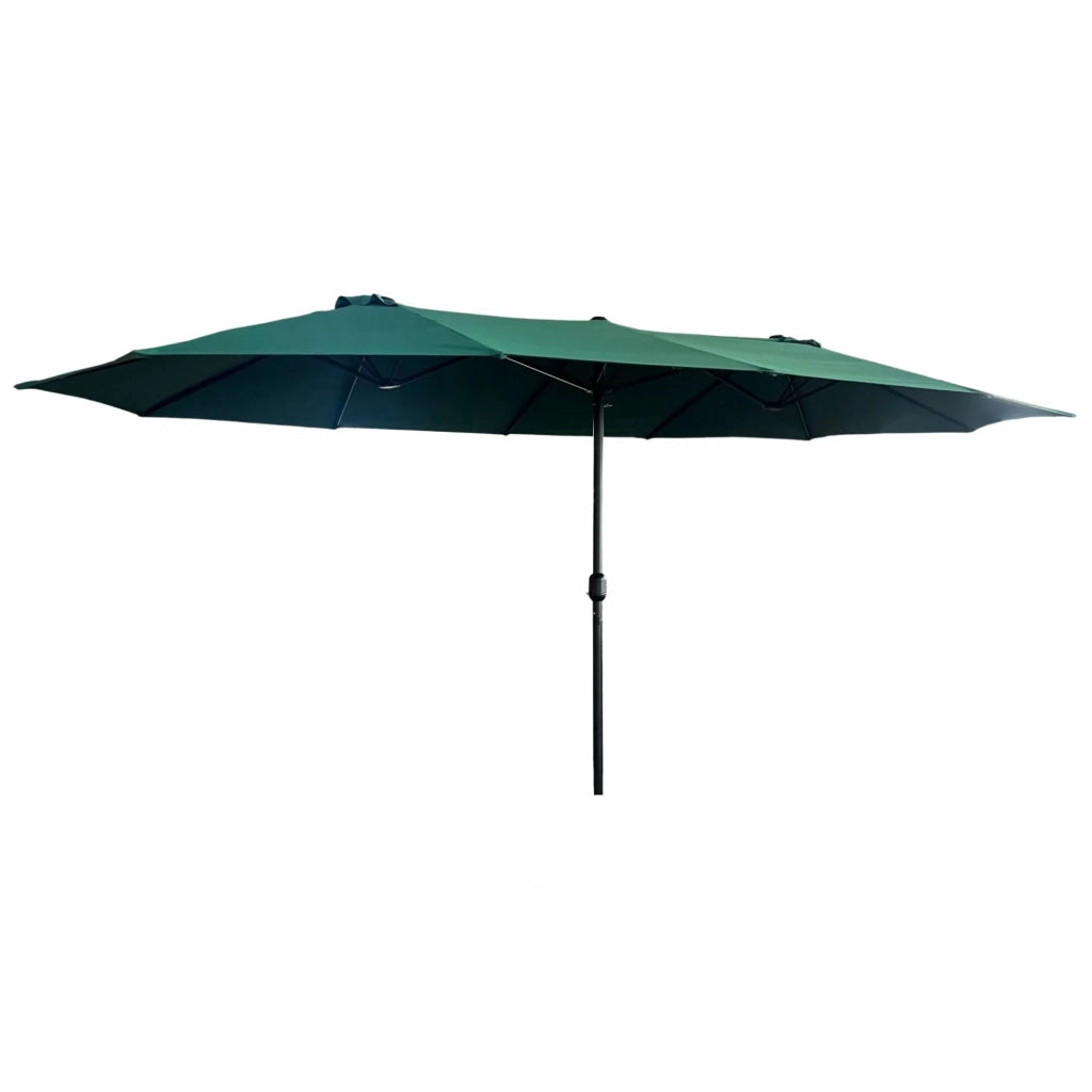 Ombrellone doppio da giardino TILIA verde scuro peso 12,3 kg dimensioni 460x270x245 cm
