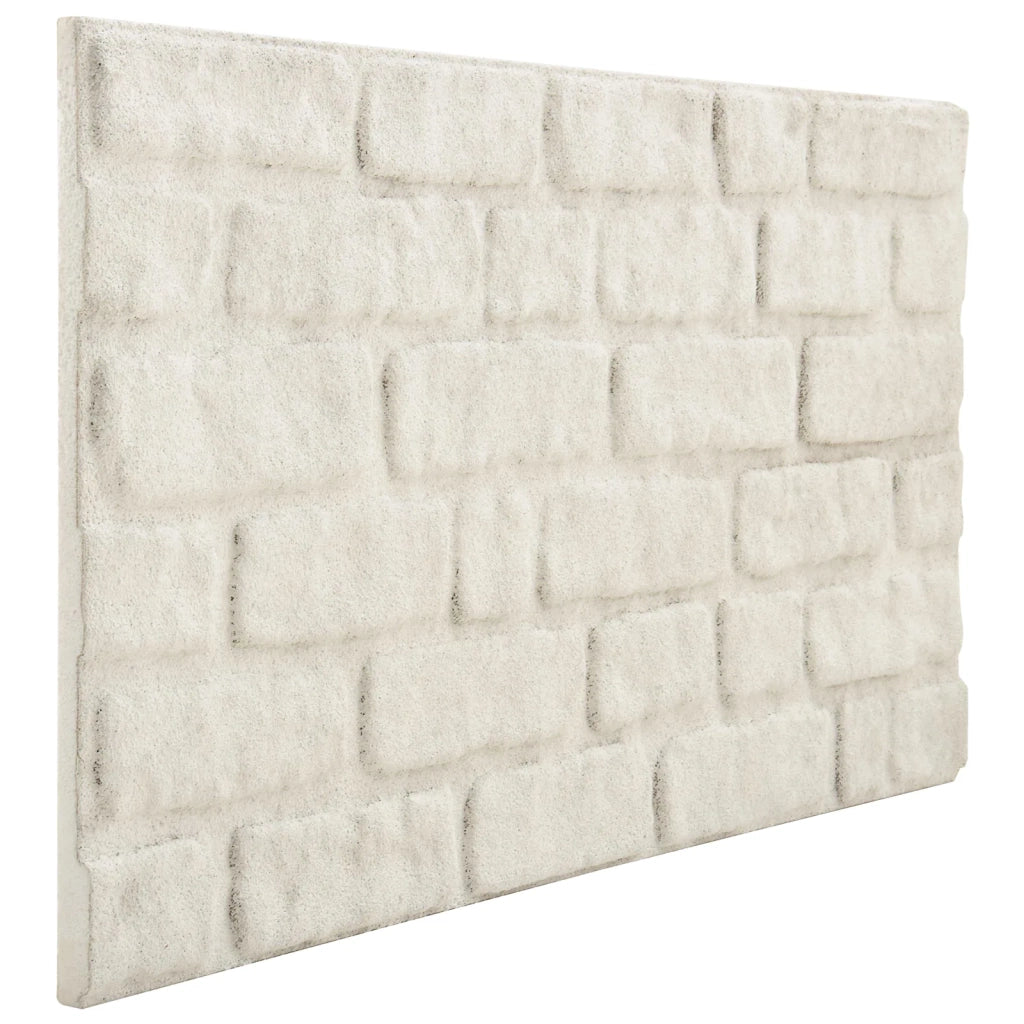 Pannelli da parete 10 pcs Bianco 100 x 50 cm Schiuma EPS 332927
