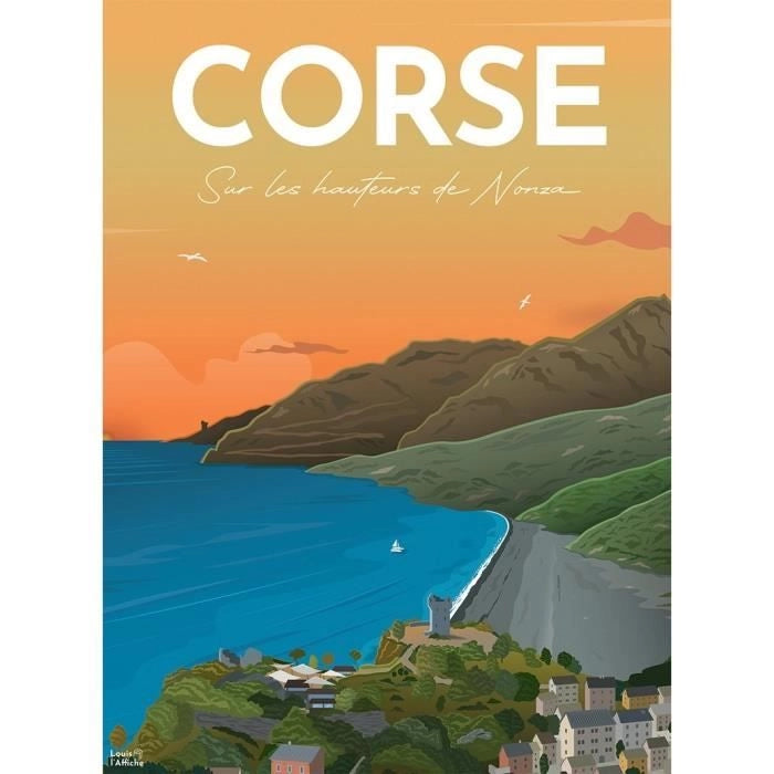 Nathan-Puzzle 500 pezzi-Poster della Corsica/Louis l'Affiche-Des 10 ans-Puzzle di alta qualità-Collezione Nostalgia-87826