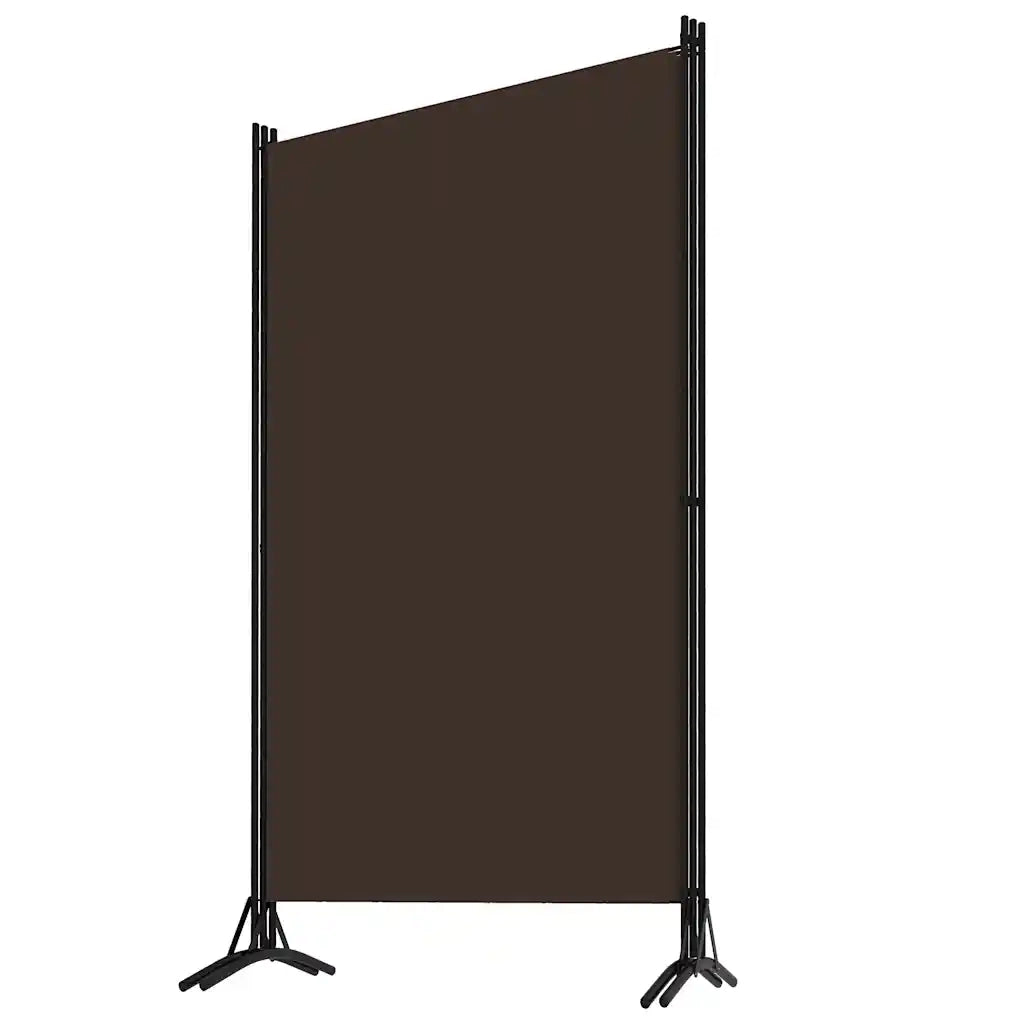Paravento a 3 Pannelli-Divisorio Marrone 260x180 cm