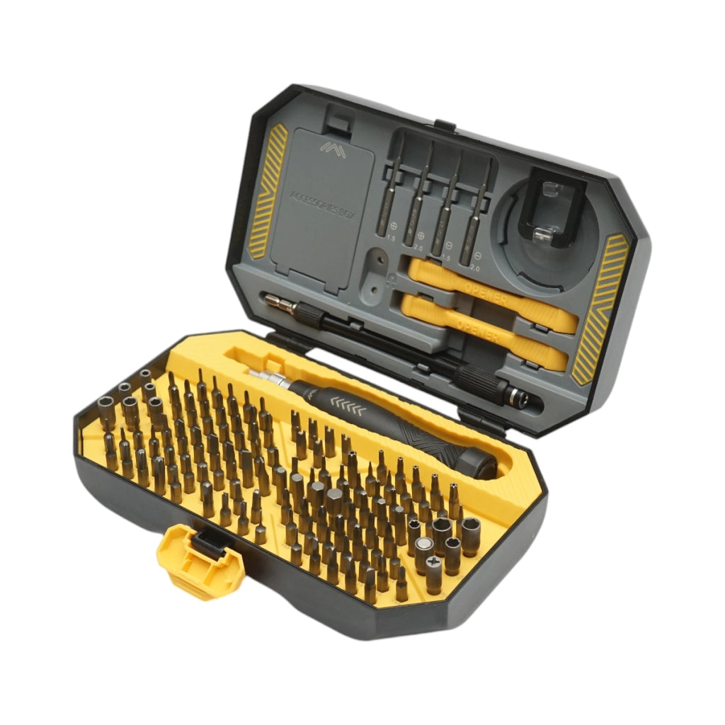 Set di cacciaviti di precisione con punte Torx, esagonali e a croce per elettronica, 145 pezzi, acciaio Cr-V